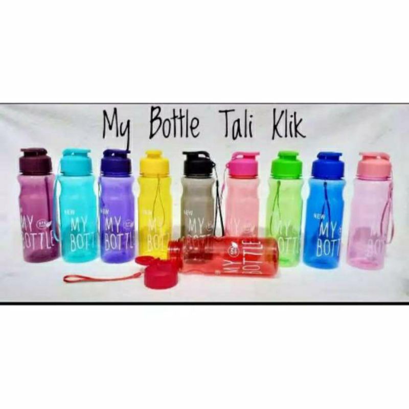 MY BOTTLE TALI TUTUP KLIK WARNA / Botol tali tutup klik / My Bottle New