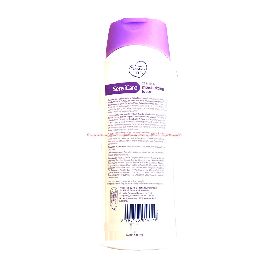 Cusson Baby Sensicare 24 Hari Daily Moisturizing Lotion 200ml Cussons