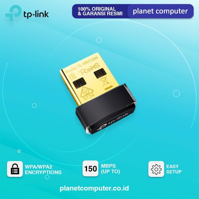 WIRELESS TP-LINK WN725N 150MBPS NANO USB ADAPTER