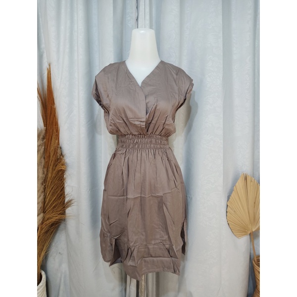 DASTER MINI MOZA RAMPEL BUSUI FRIENDLY MOTIF-Mocca