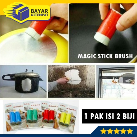 [1 Pak isi 2 Biji] Magic Stick Brush Pembersih Karat Korosi Kerak Dapur Serbaguna Pembersih Panci Logam [ALT06]