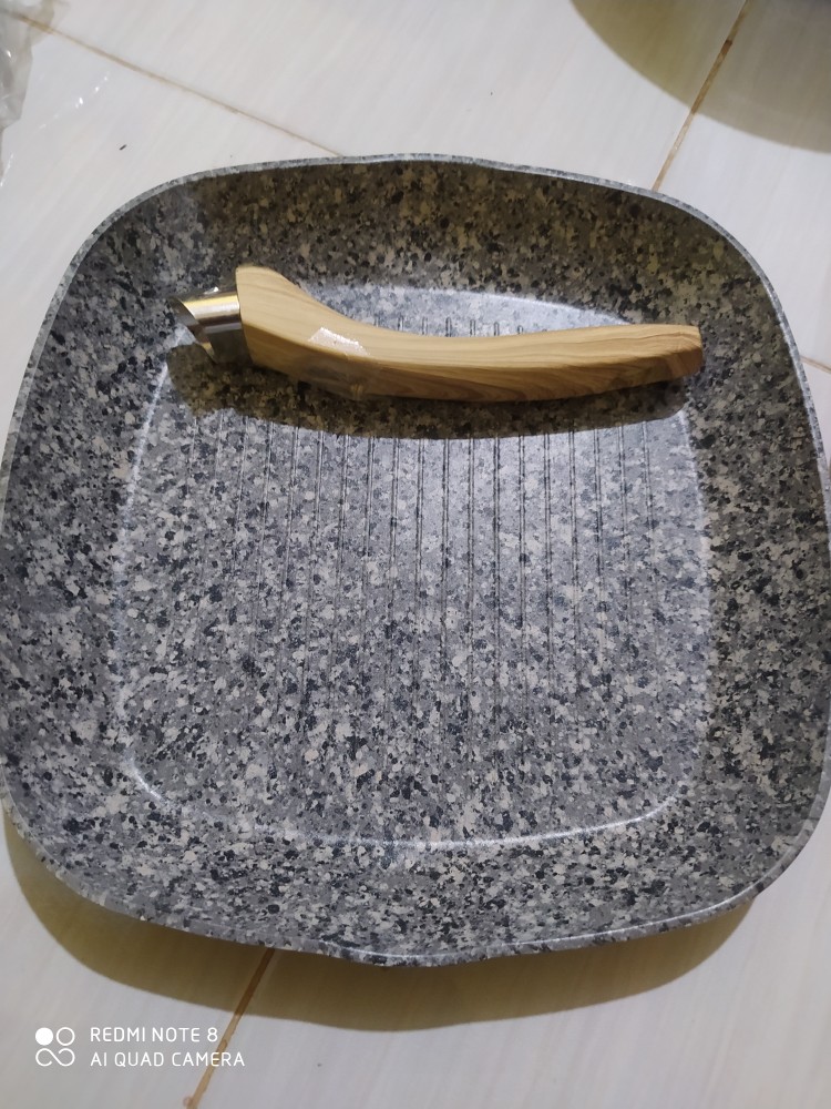 Granite Panci Fry Pan Grill Pan Casserole Marble Granit Granite Penggorengan Pemanggang Anti Lengket