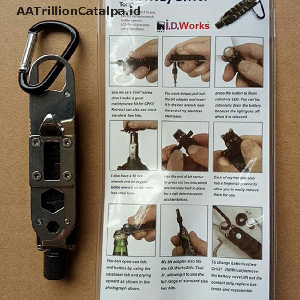 Aatrillioncatalpa Gantungan Kunci EDC Mini Multifungsi Untuk Outdoor