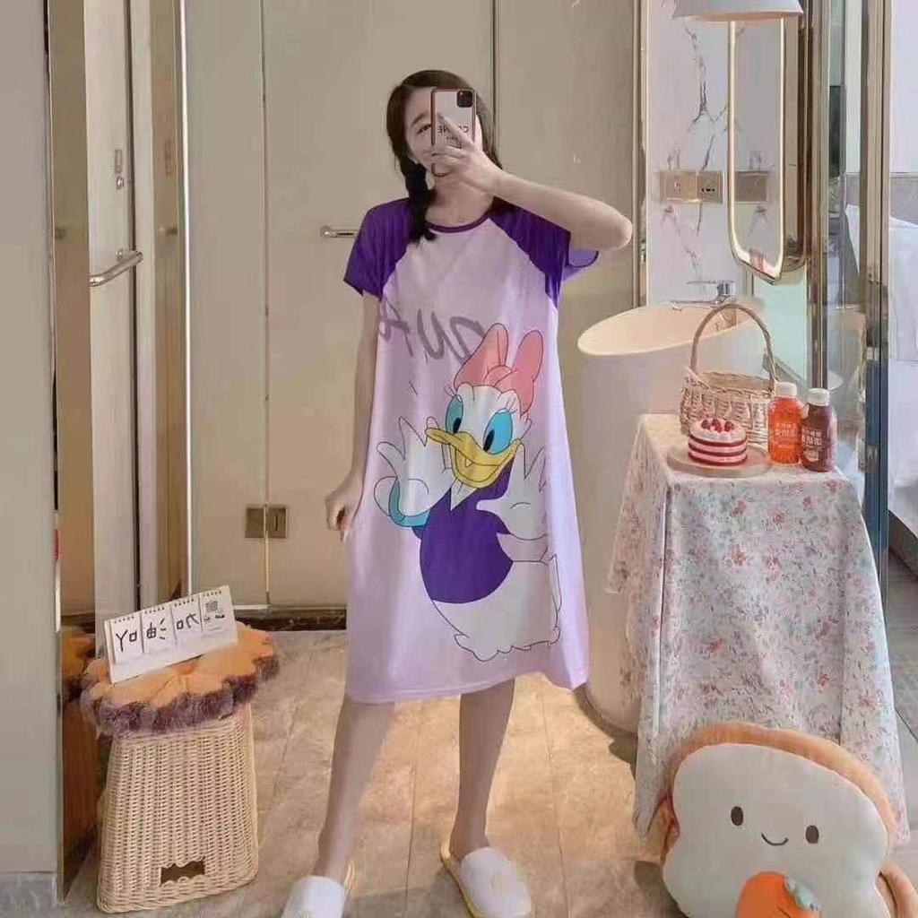 baju tidur daster wanita bahan spandex DUCK