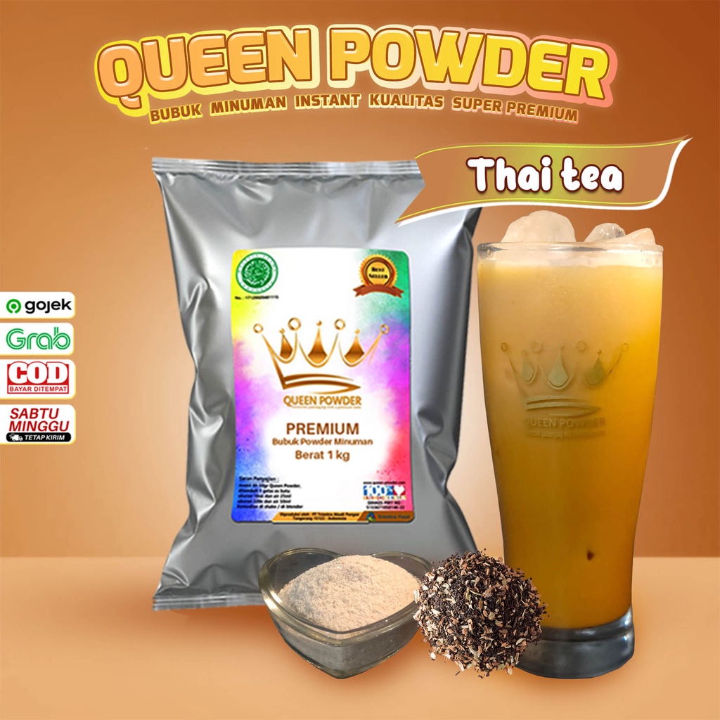 

Bubuk Minuman Queen Powder Premium Rasa Thai Tea 1Kg