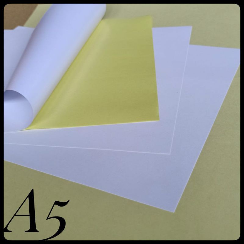 

STIKER HVS / DOFF UK A5 / 14,8 CM X 21 CM ( ISI 50 LEMBAR )