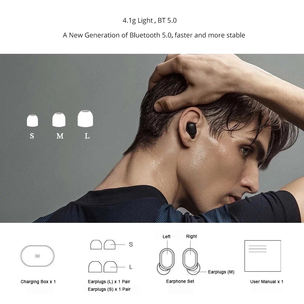 Xiaomi Headset Bluetooth Redmi AirDots S Earphone TWS Bluetooth 5.0 Wireless Gaming-1