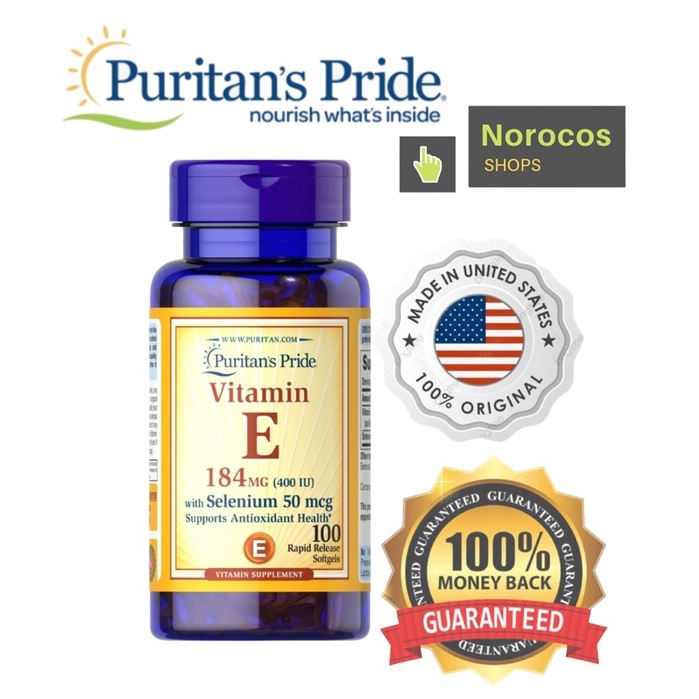 Jual Puritan's Pride Vitamin E 400iu With Selenium 50 mcg Shopee