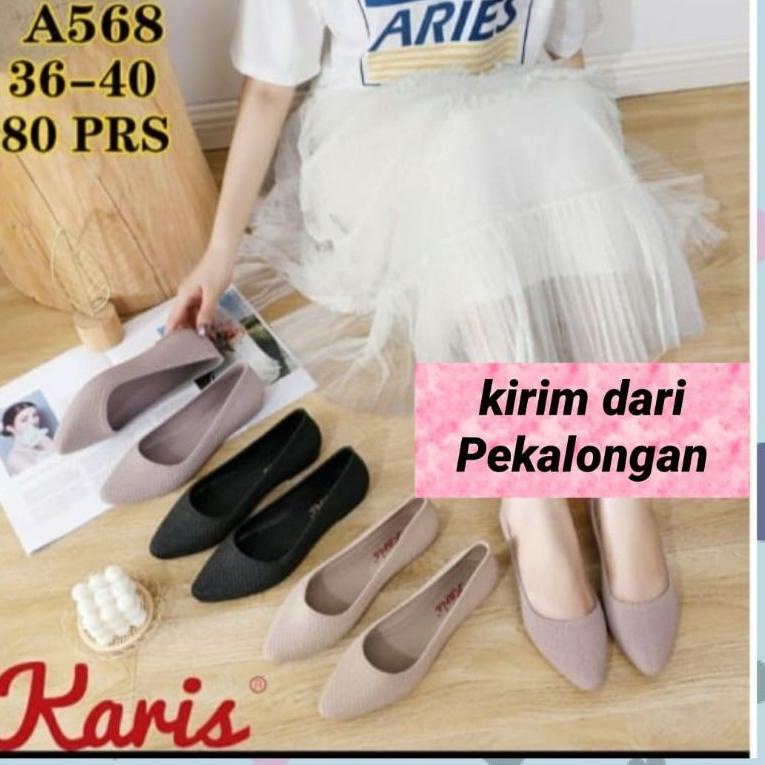 Sepatu WanitaJelly Shoes Karis Karet Flatshoes Korea Cewe Casual A 568 ▫ Tgu31au22ј
