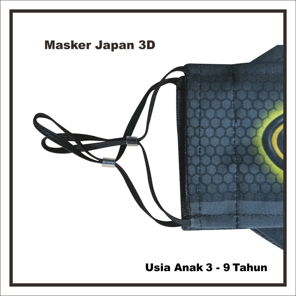 Masker Kain Anak 3D Origami