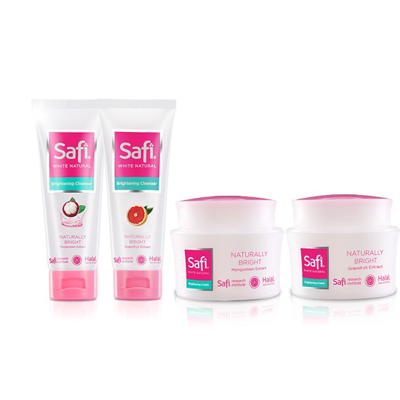 Safi White Natural  Brightening Series | Cleanser Cream Mangosteen Grapefruit Extract