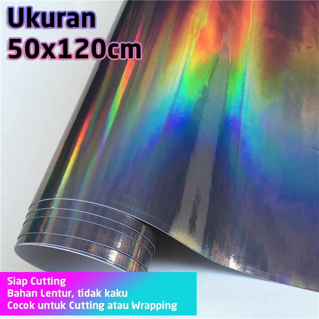 

Bahan Cutting Stiker Hologram Merk Quantac Potongan 120x50cm