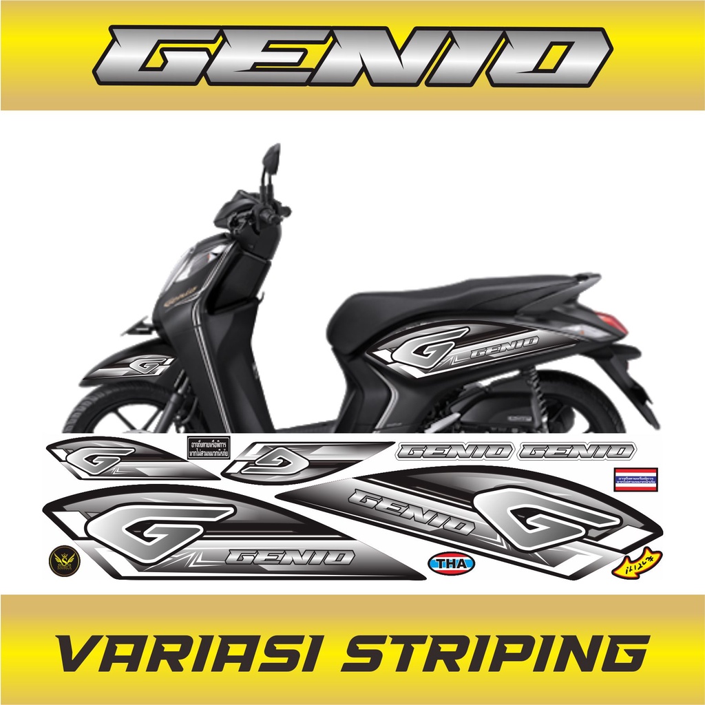 STRIPING MOTOR HONDA GENIO STRIPING VARIASI STICKER MOTOR HONDA GENIO 2019 07
