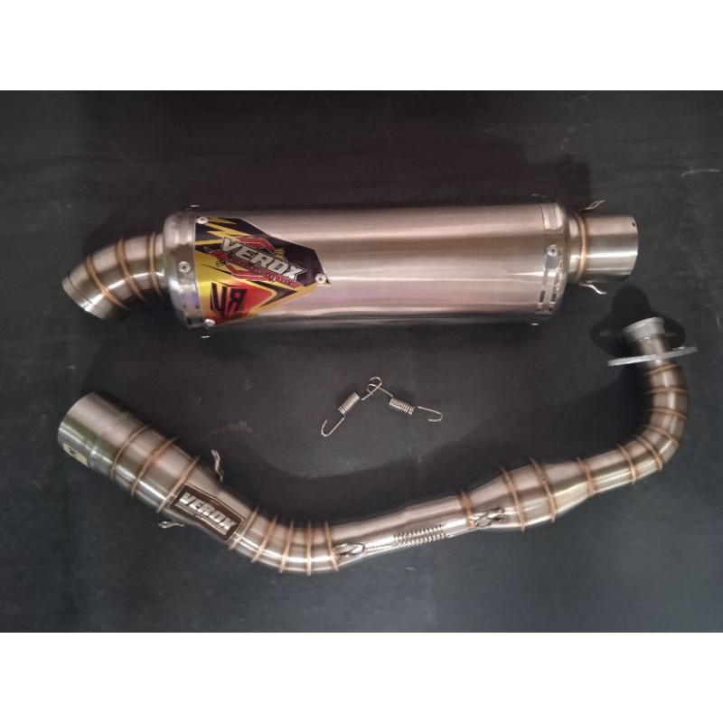 KNALPOT RACING ORIGINAL VEROX TIPE OVAL SS V2 FULLSYSTEEM FOR ALL MATIC NOT PROLINER BLACK DEVIL WRX