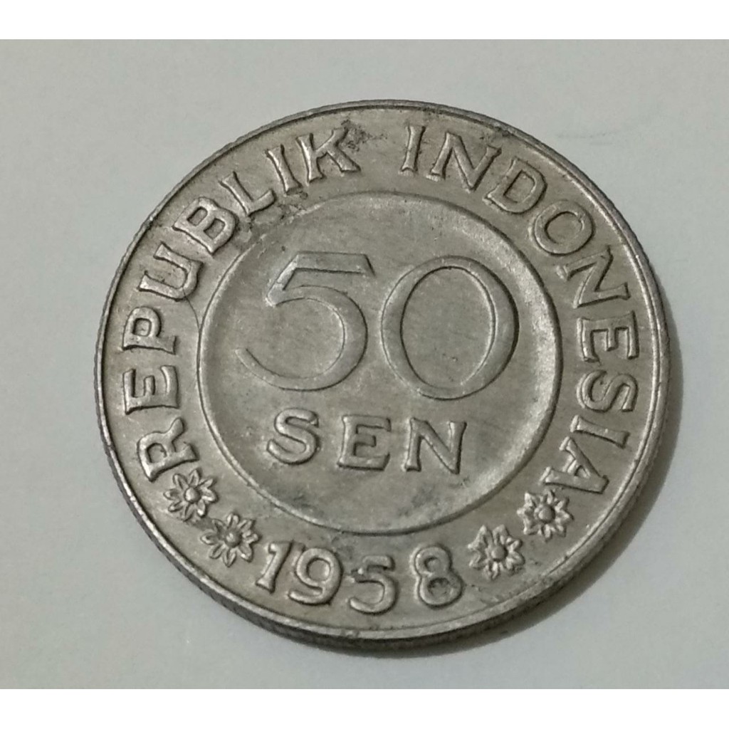 Koleksi koin IDR 50 sen produksi tahun 1958