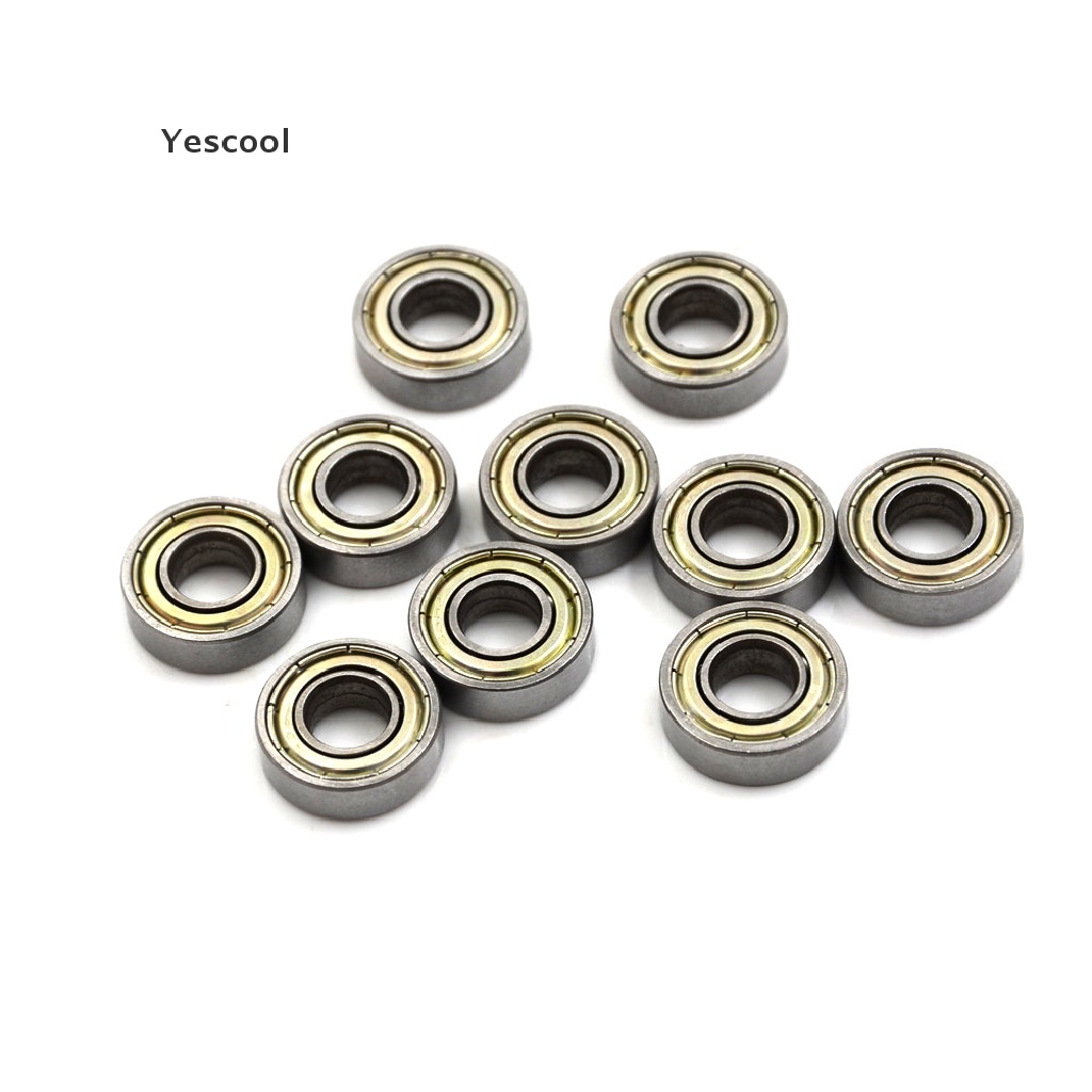 Yescool 10pcs 698Z Bola Bearing Deep Groove Radial Ukuran 8mm x 19mm x 6mm