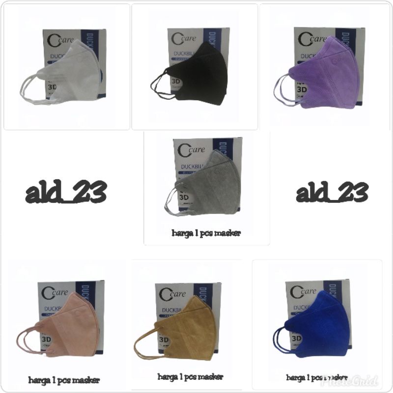 ECER  MASKER DUCKBILL 3 PLY EARLOOP WARNA WARNI
