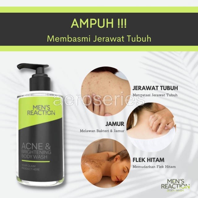 Sabun Mandi Pria Acne Brightening Body Wash Mens Reaction Acne Brightening Body