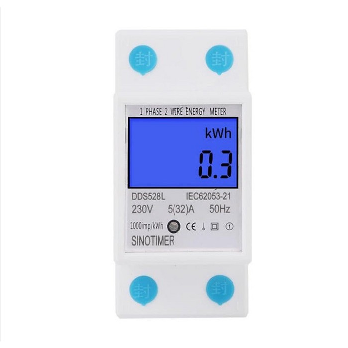 Voltmeter Ammeter Wattmeter Kwh Meter Dinrail Sinotimer 5-23A 230V AC