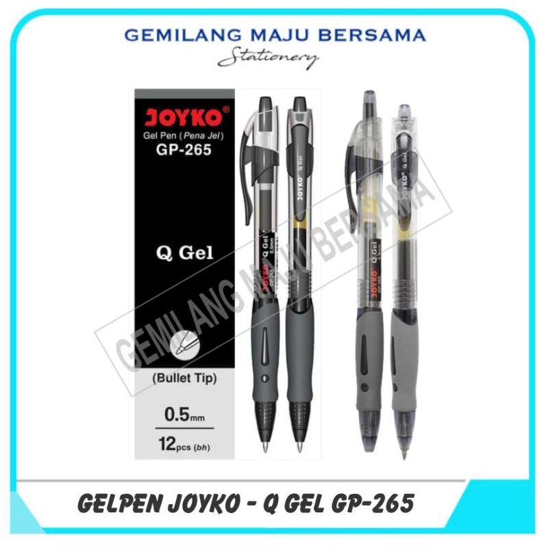 

Bolpen Gel Joyko 265Q Gel (Harga Per Lsn = 12bh)