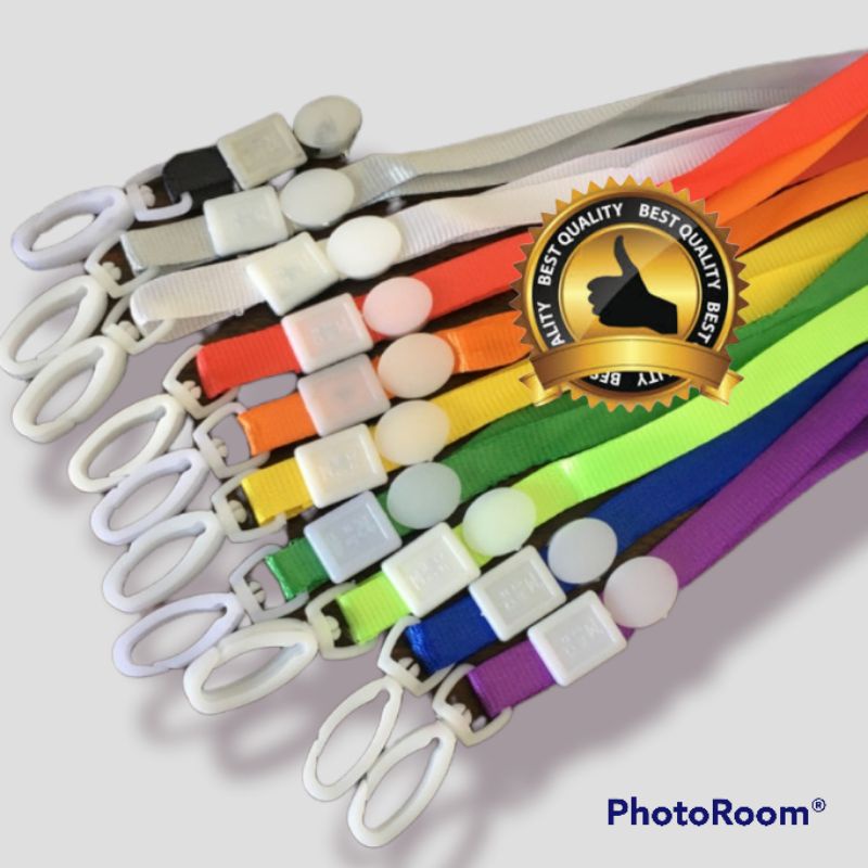 

HJK Tali Id Card 1cm (100pc) Tali Id Nametag 1cm Polos Gantungan Id Card 1cm Tali Lanyard 1cm Tali