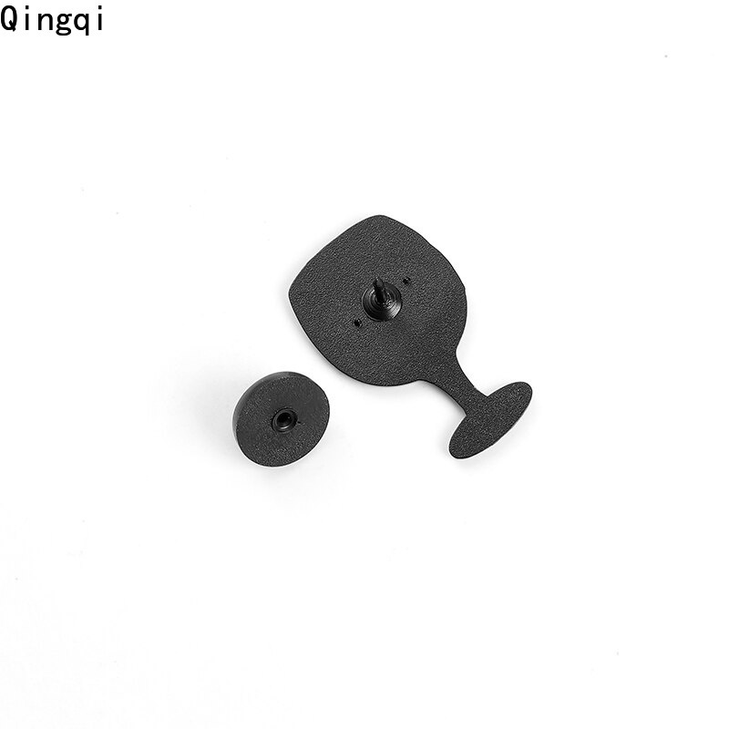 Bros Pin Kristal Bentuk Bulan Hati Goblet Warna Pink Untuk Hadiah