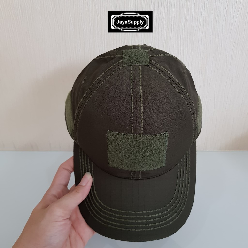 Topi Velcro HIJAU ARMY Tactical Combat Hat Militer Outdoor Rimba PDL