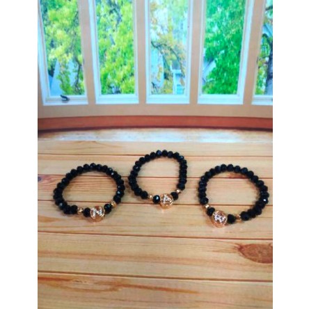 Gelang kristal huruf / gelang kristal wanita / gelang kristal inisial
