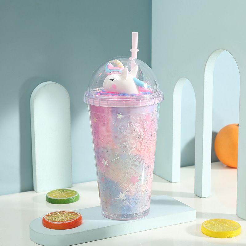 botol minum/ tumbler unicorn led (lampu nyala)