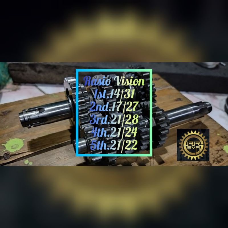 Gigi Rasio Racing Jupiter MX 5 Speed Jupiter MX King 5 Speed Vixion Road Race Ukuran Gigi 1st.14/31;