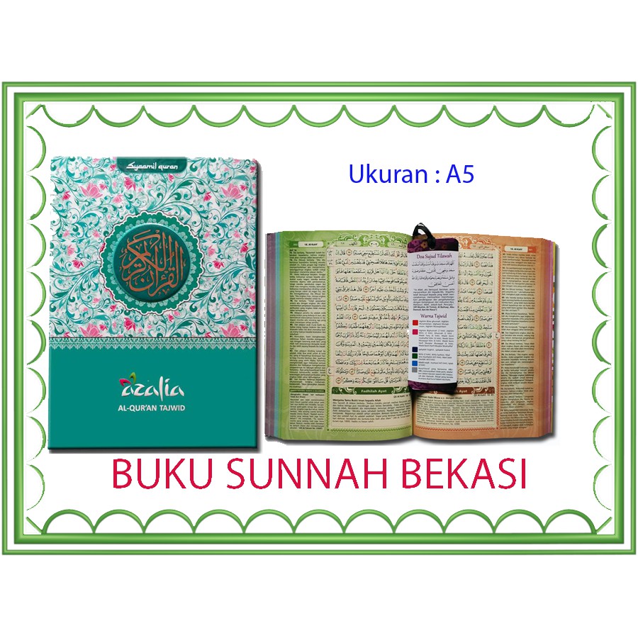 Al Quran Azalia Tajwid &amp; Terjemah Hard Cover |Quran Wanita | Syaamil