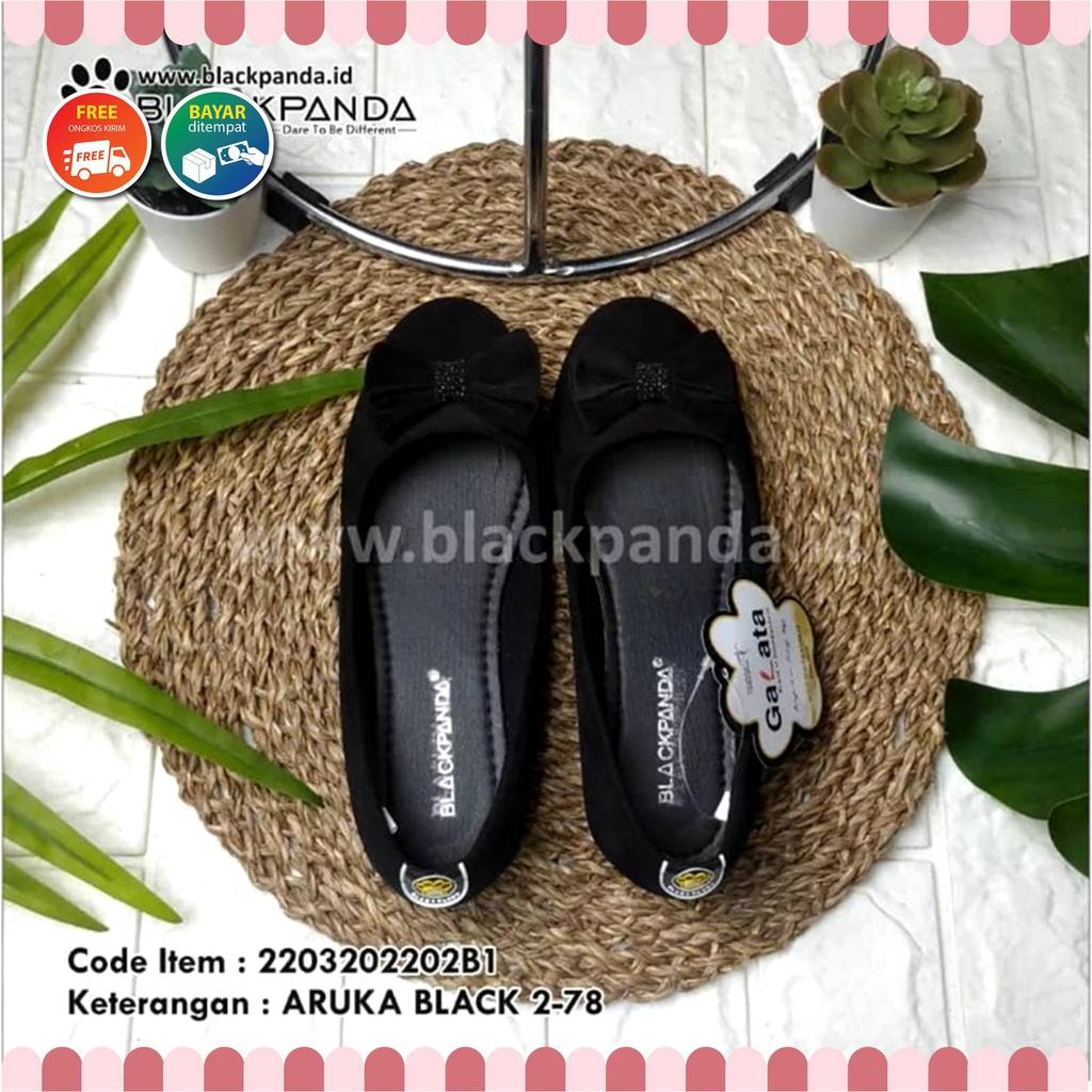 Blackpanda Flat Shoes / Sepatu Black Panda / Sepatu Wanita / Flatshoes Wanita / Black Panda Aruka