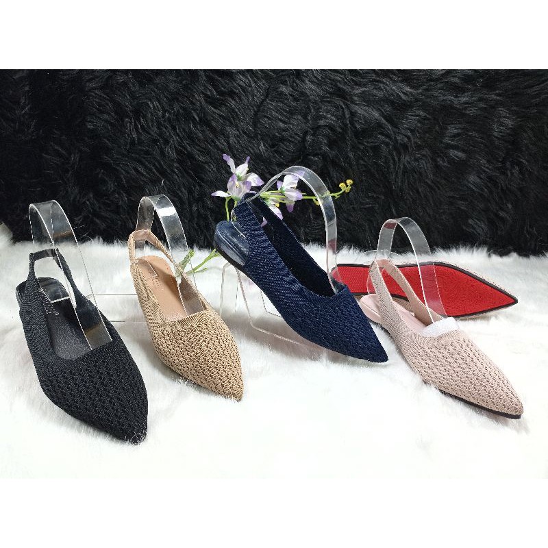 Simoncelli sepatu flat shoes tali belakang cewek kualitas bagus murah