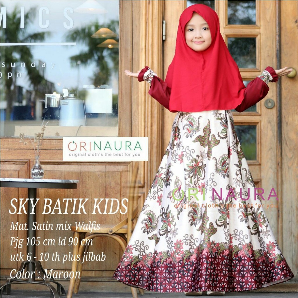 dDelta_Boutique Gamis set Anak Sky Batik ORI NAURA