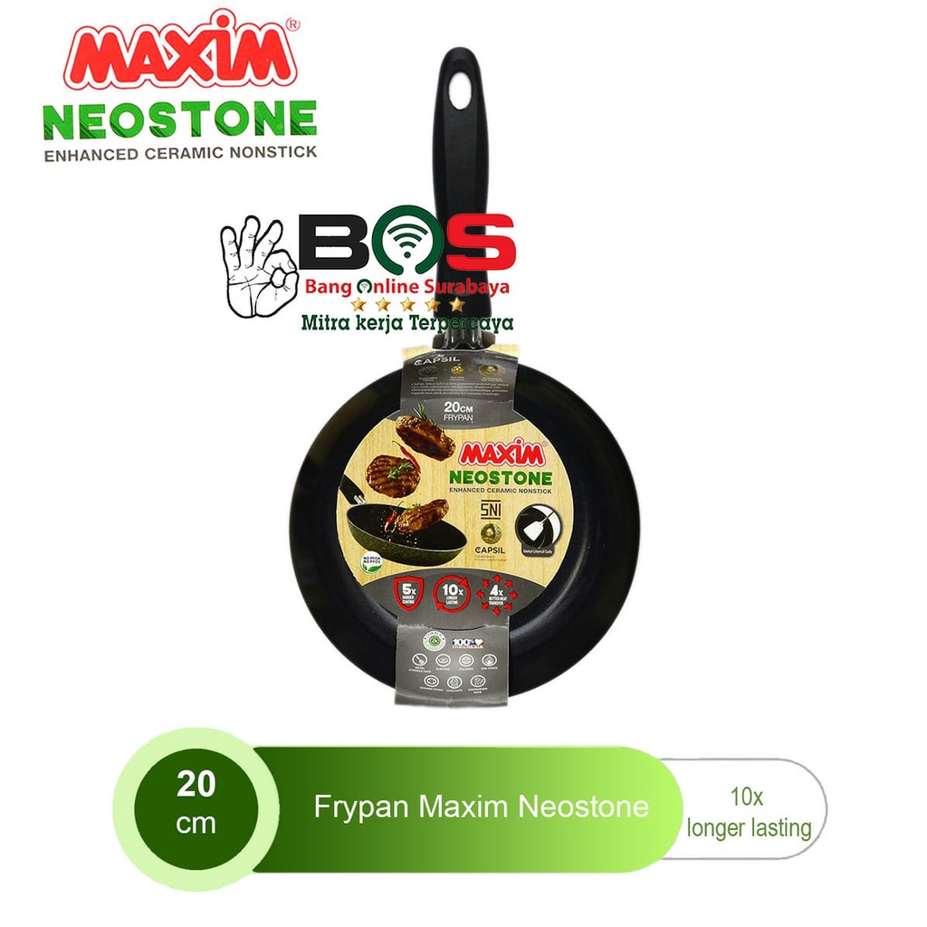 Maxim Neostone Maxim Frypan 20 CM Teflon Frypan Ceramic Coating Anti Lengket