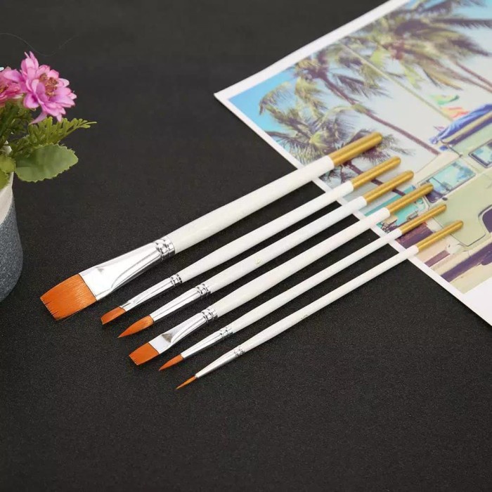 

Kuas Lukis Cat Air Akrilik Set Oil Paint Brush- kuas lukis cat air