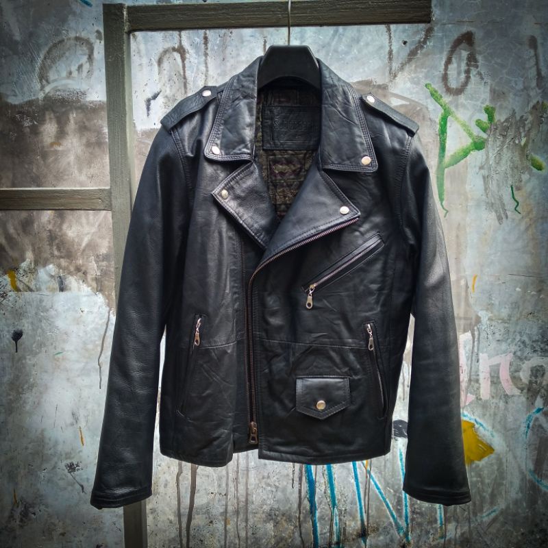 jaket kulit second original,sub urban french mode,jaket kulit ramones bekas,jaket kulit preloved.