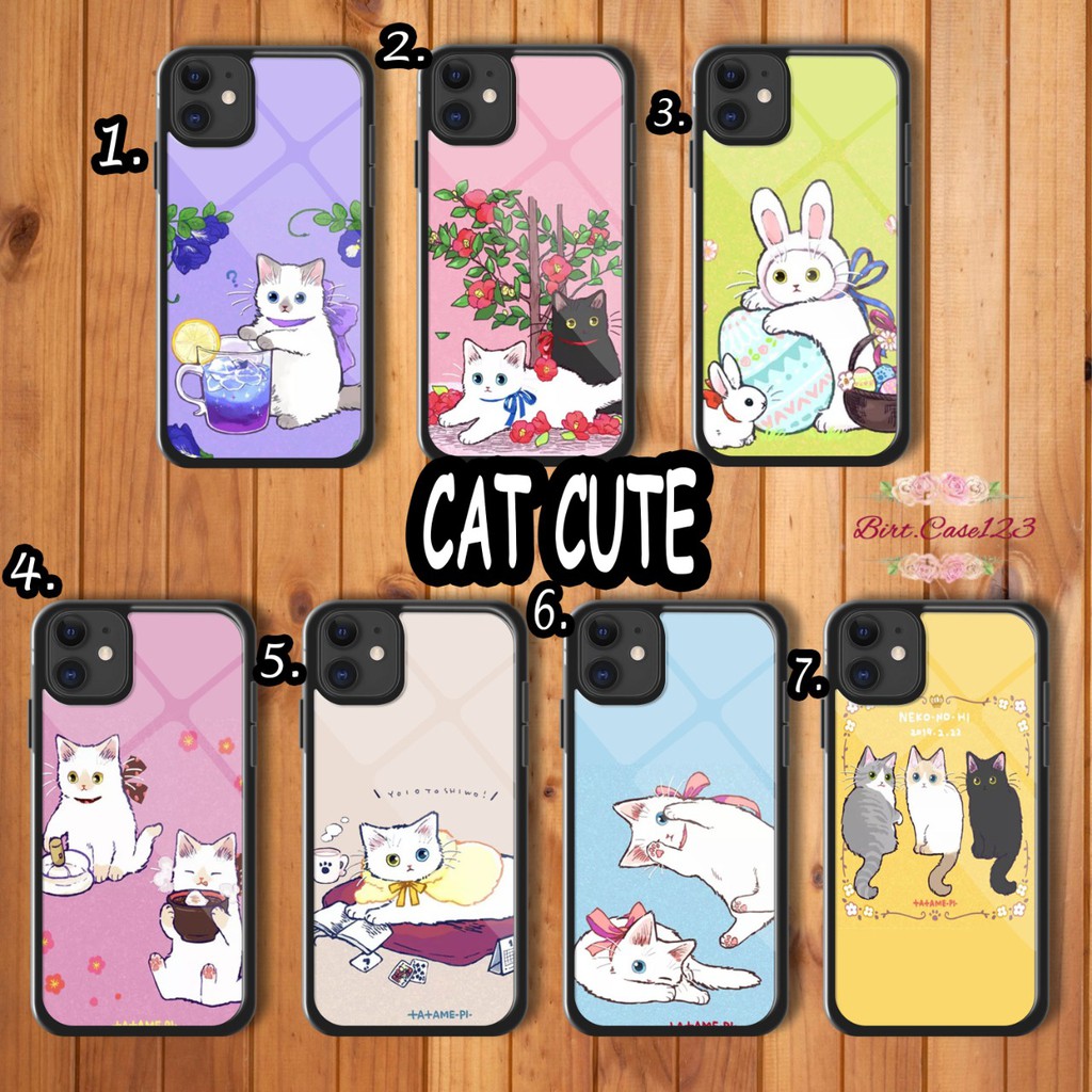 Hardcase 2d Glossy CAT CUTE Oppo A1k A15 A3s A5s A7 A12 A11k F9 A33w Neo 7 A37 Neo 9 BC3833