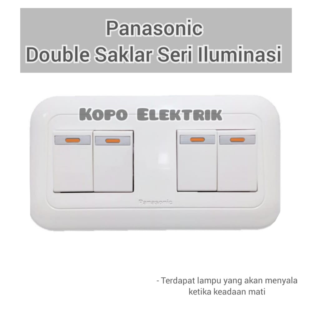 Panasonic Saklar Seri Double Iluminasi Tanam Wide