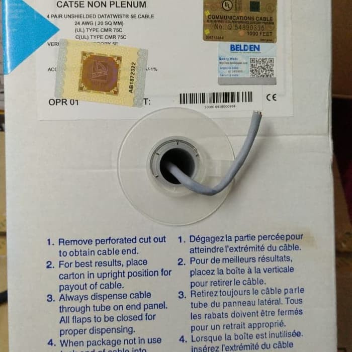 Cable BELDEN UTP / Kabel UTP Cat.5E 305meter 1583A ASLI