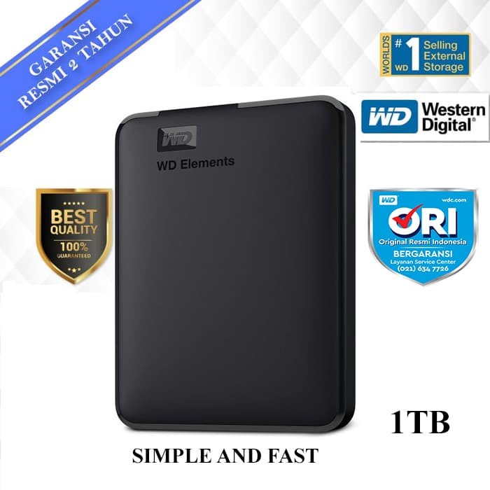 HARDDISK EXTERNAL 1TB WD ELEMENT/HD EXTERNAL 1 TB