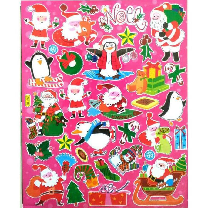 

(READY COD) Sticker Stiker Anak Natal Christmas Sinterklas SALE