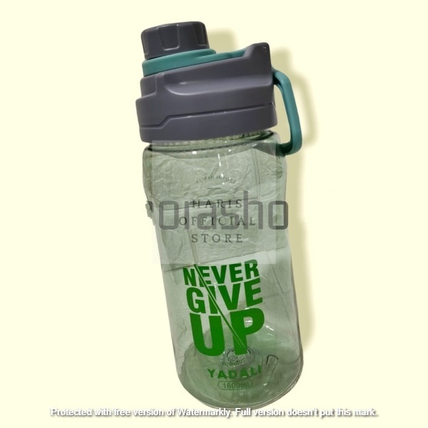 BOTOL MINUM NEVER GIVE UP BPA FREE 1600ML INFUSED WATER