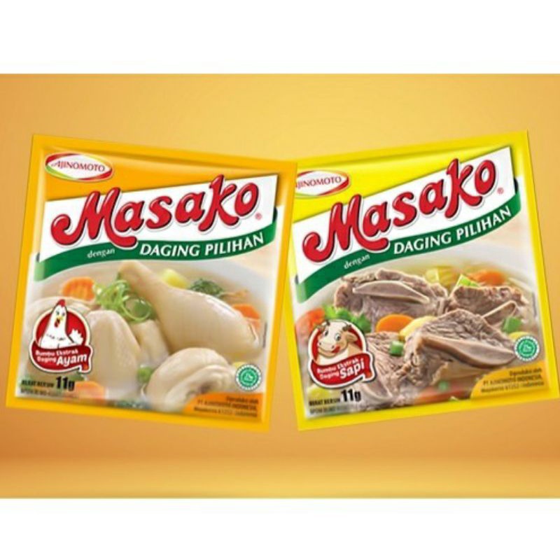 

Masako Sachet 6pcs Ayam Atau Sapi 11gr / Penyedap Rasa / Masak enak Murah Mantul Semarang