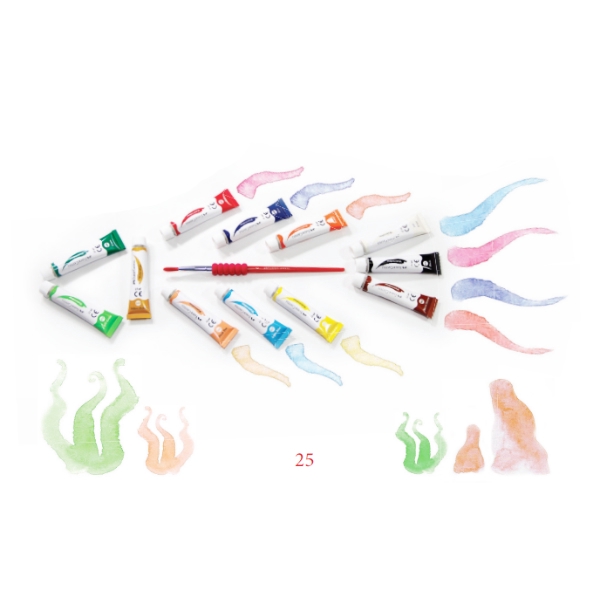 

Cat Air Faber Castell / Water Colours 12 Mili / Set 12 Warna / Free Kuas dan Pallet