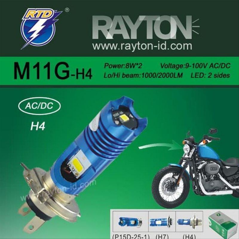 Lampu Depan LED H4 Vixion Scoopy Bisa Motor Mobil M11G RTD