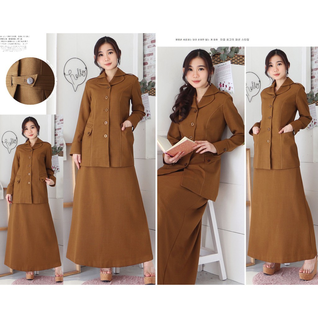 Blazer baju kerja kantor seragam dinas Pemda baju khaki seragam ASN seragam khaki pns