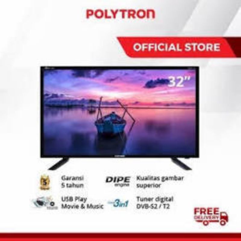 TV LED Polytron Digital 32 Inch PLD 32V1853 / 32V0753 / 32V1852