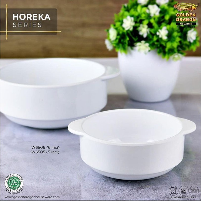 GOLDEN DRAGON MANGKOK SUP 5 INCH MELAMINE GAGANG BULAT SOUP BOWL HOREKA SERIES  MANGKUK W6505