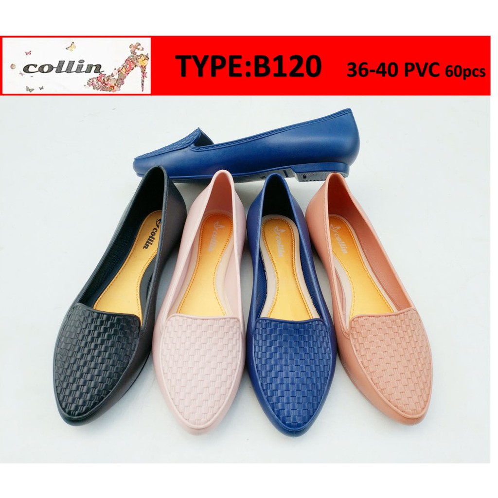  Jelly  shoes flat collin B120 sepatu  jelly  collin 